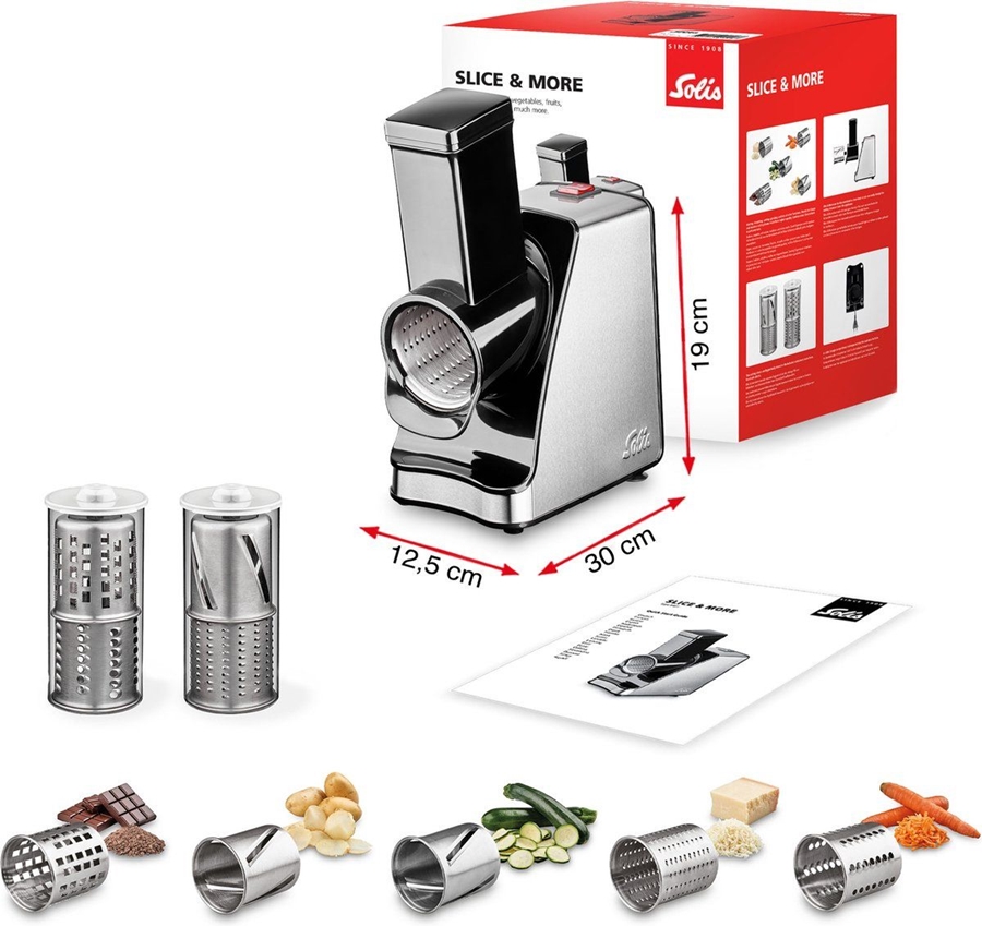 Solis 8401 Slice & More Multifunctionele Elektrische Groentesnijder - RVS  11