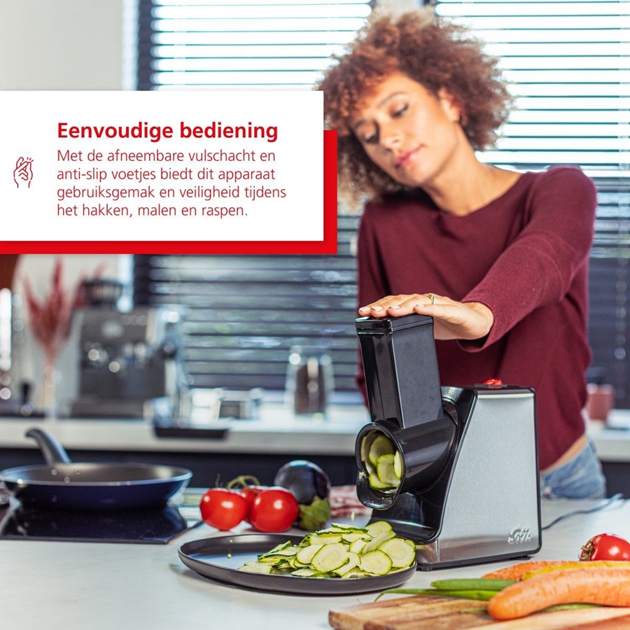 Solis 8401 Slice & More Multifunctionele Elektrische Groentesnijder - RVS  14