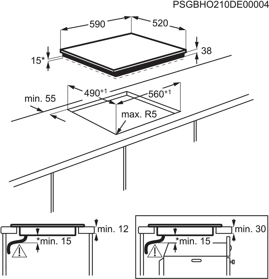 AEG HK624000FB 3000 Serie Keramische Inbouw Kookplaat - 60 cm 2