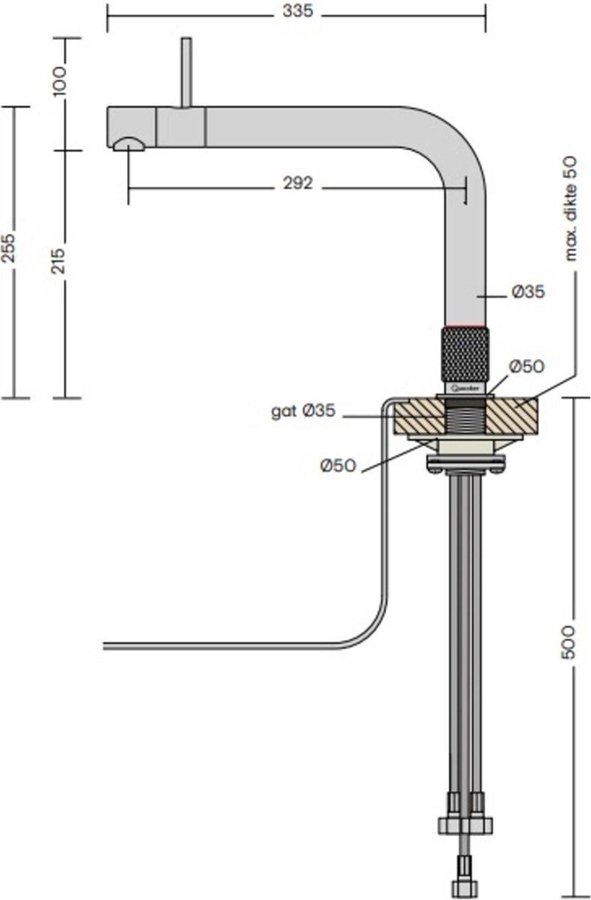 Quooker Classic Keukenmengkraan Front - RVS - Losse Kraan 2