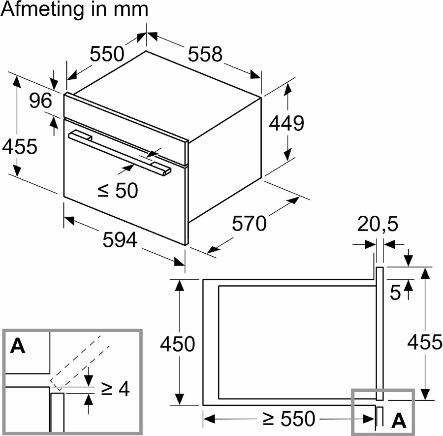 BOSCH CMA585GS1 Serie 6 Inbouwmagnetron met Hetelucht 8