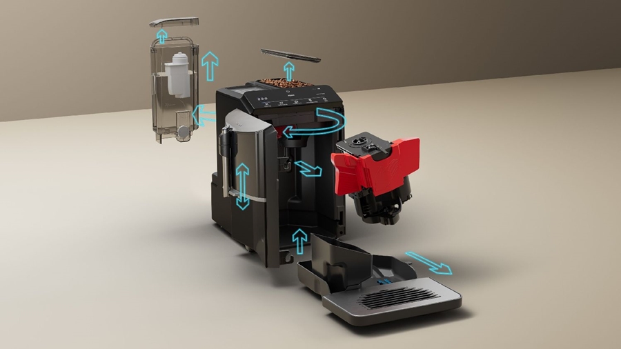 Siemens TF301E19 EQ300 Volautomatische Koffiemachine - Piano Zwart 5