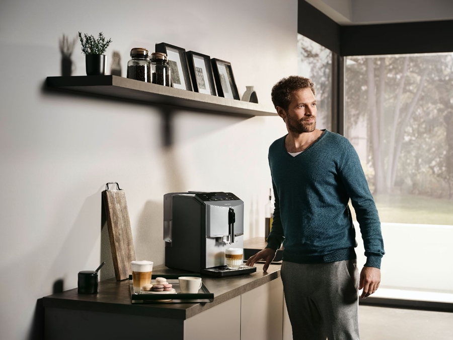 Siemens TF305E04 EQ300 Volautomatische Koffiemachine - Metallic Diamant Titanium - RVS 5