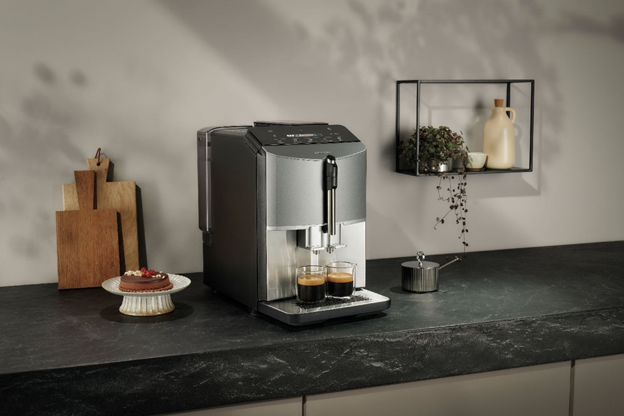 Siemens TF305E04 EQ300 Volautomatische Koffiemachine - Metallic Diamant Titanium - RVS 8