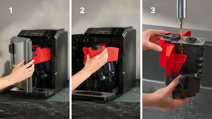 Siemens TF305E04 EQ300 Volautomatische Koffiemachine - Metallic Diamant Titanium - RVS 18