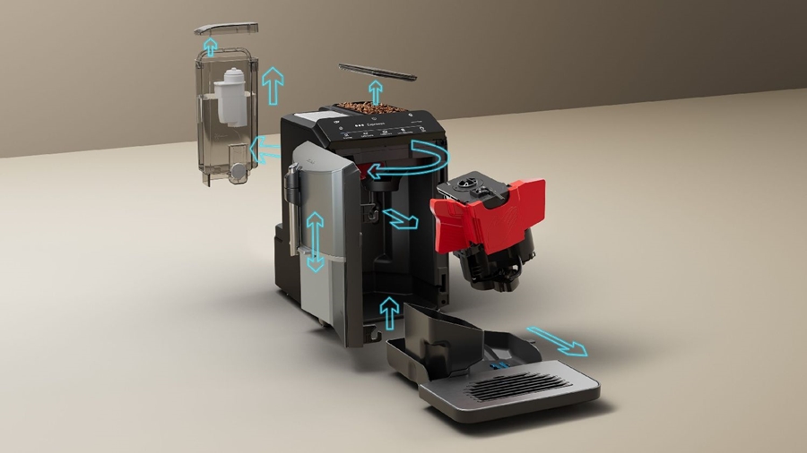 Siemens TF305E04 EQ300 Volautomatische Koffiemachine - Metallic Diamant Titanium - RVS 19