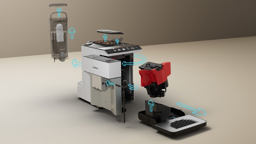 Siemens TP515R02 EQ500 Volautomatische Koffiemachine- Licht Zilver / Wit 7