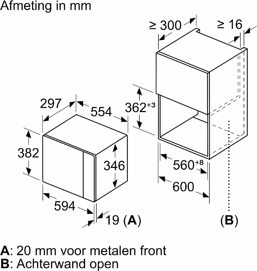 Siemens BE523LMB1 iQ300 Inbouw Magnetron - Zwart 5