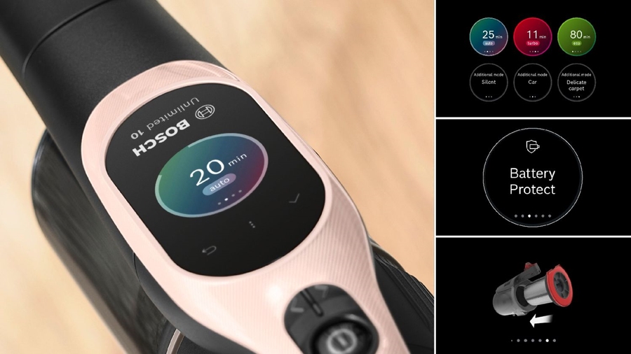 BOSCH BBS1041RBA Unlimited 10 Draadloze Steelstofzuiger - Poederroze 11