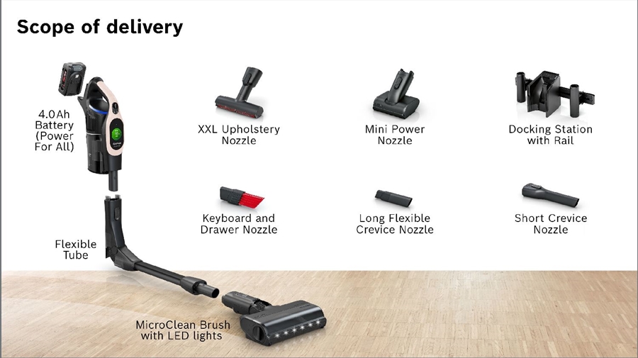 BOSCH BBS1041RBA Unlimited 10 Draadloze Steelstofzuiger - Poederroze 23