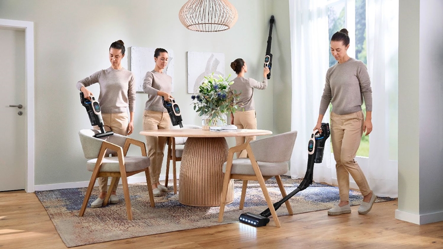 BOSCH BBS1041RBA Unlimited 10 Draadloze Steelstofzuiger - Poederroze 5