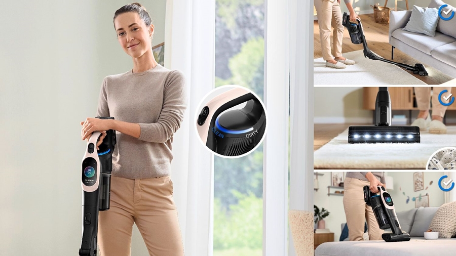 BOSCH BBS1041RBA Unlimited 10 Draadloze Steelstofzuiger - Poederroze 9