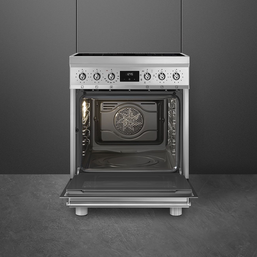 SMEG C6IMXM2 Classici Esthetisch Fornuis met Inductie Kookplaat - 60 x 60 cm - Zilvergrijs 3