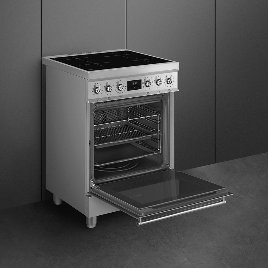 SMEG C6IMXM2 Classici Esthetisch Fornuis met Inductie Kookplaat - 60 x 60 cm - Zilvergrijs 5