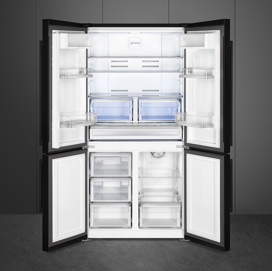 SMEG FQ60NDE Vrijstaande Amerikaanse Koelkast - Zwart  2