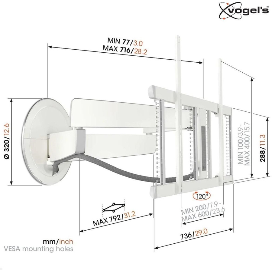 Vogel's Signature TVM 7675W elektrische muurbeugel 5