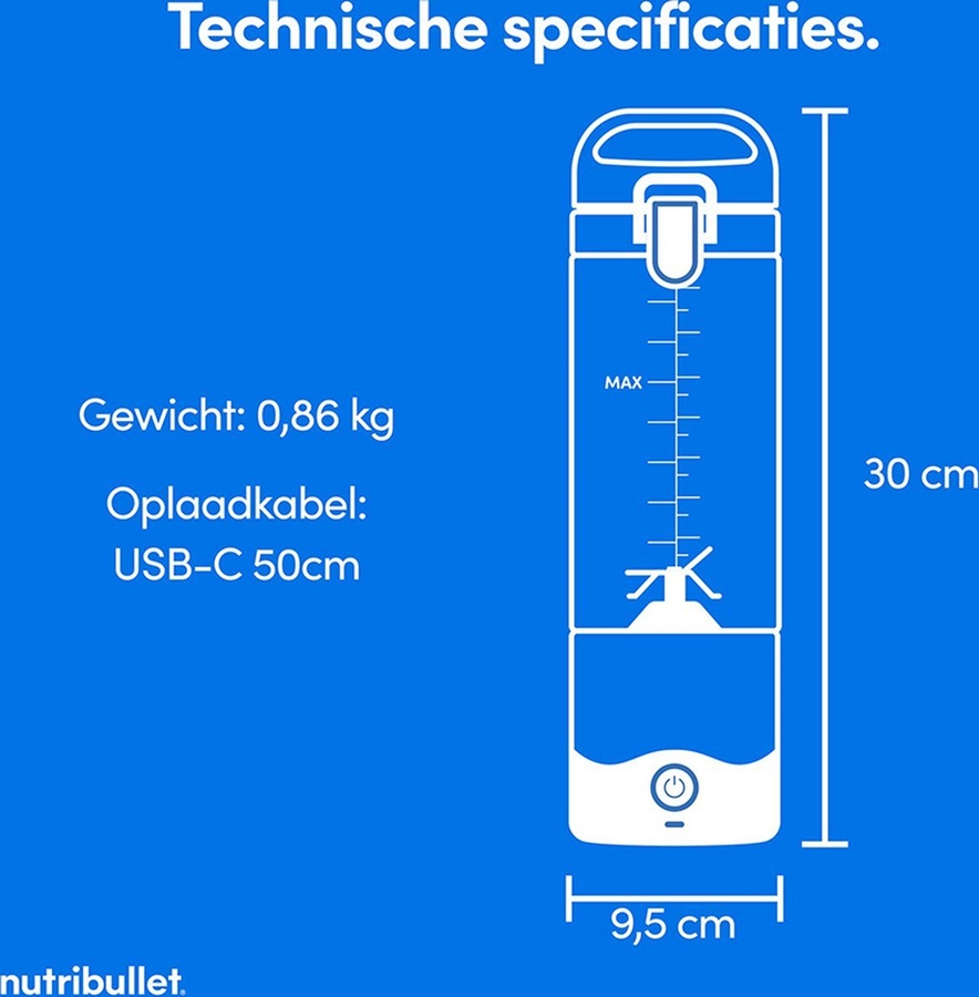 Nutribullet Portable - Blender To Go - Mini Blender - Zwart 2