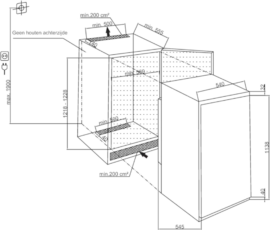 Beko BLSA210M4SN Inbouw Koelkast  5