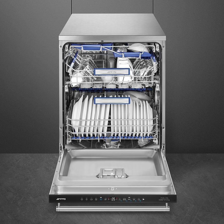 SMEG LVS345BQSTX Classici Esthetisch Vrijstaande Vaatwasser - RVS 3