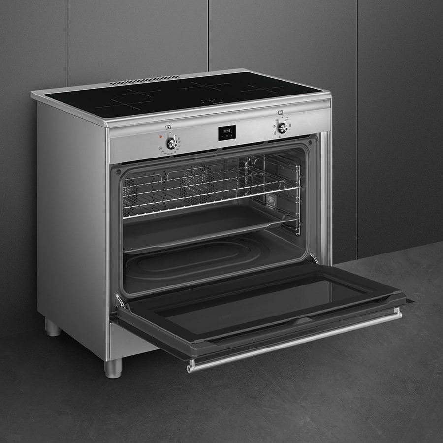 SMEG CG90CIXT Classici Esthetisch Fornuis met Inductie Kookplaat - 90 x 60 cm 3