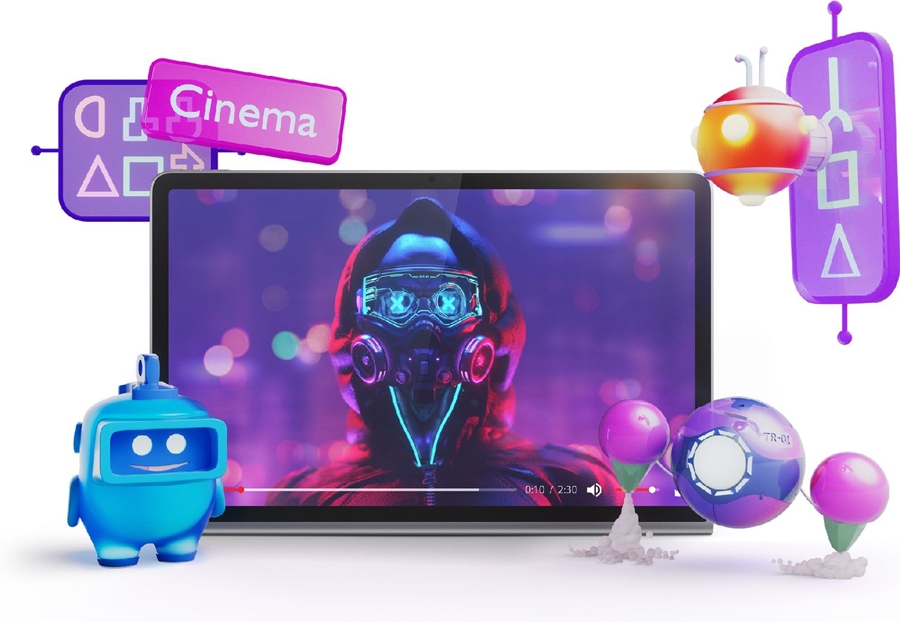 Lenovo Tab Plus 128GB WiFi met grijze sleeve  22