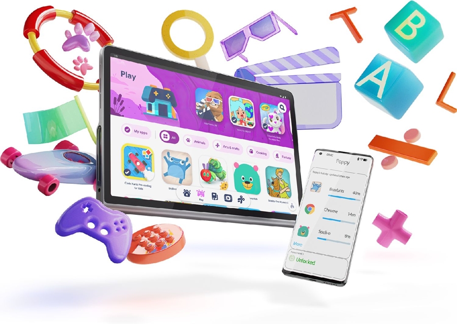 Lenovo Tab Plus 128GB WiFi met grijze sleeve  27