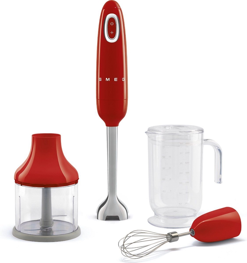 SMEG HBF03RDEU Staafmixer - Rood met Accessoires 1