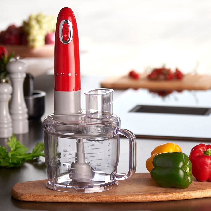 SMEG HBF03RDEU Staafmixer - Rood met Accessoires 10