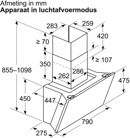 Siemens LC81KAN60M iQ500 extraKlasse Schouwkap 2