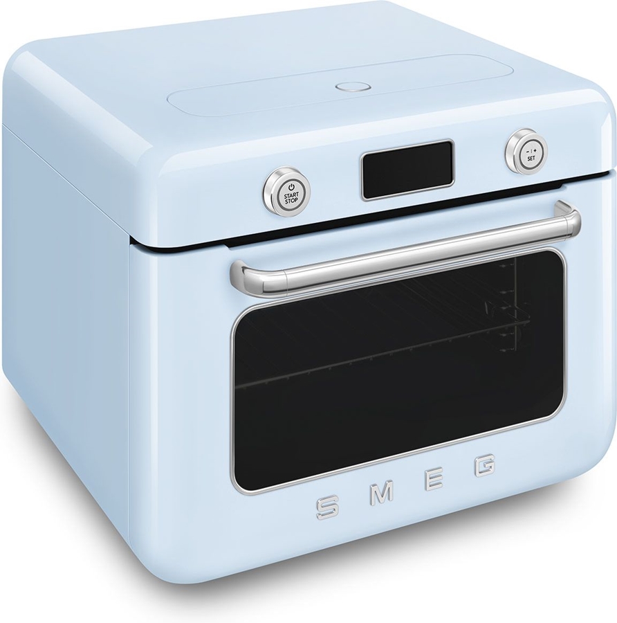 SMEG COF01PBEU Vrijstaande Combi Stoomoven 50's Style - Pastelblauw 3