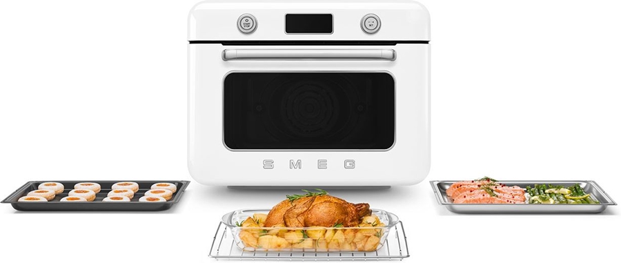 SMEG COF01WHEU Vrijstaande Combi Stoomoven 50's Style - Glanzend Wit 10