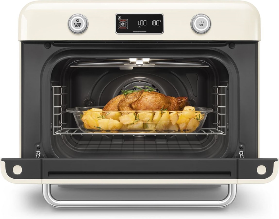 SMEG COF01CREU Vrijstaande Combi Stoomoven 50's Style - Glanzend Crème 9