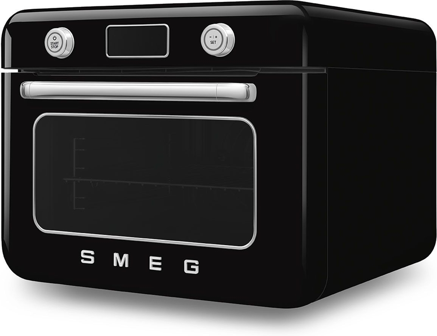 SMEG COF01BLEU Vrijstaande Combi Stoomoven 50's Style - Glanzend Zwart  2