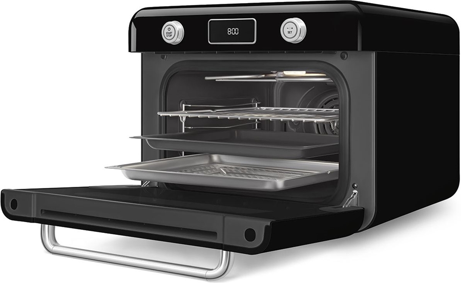 SMEG COF01BLEU Vrijstaande Combi Stoomoven 50's Style - Glanzend Zwart  6