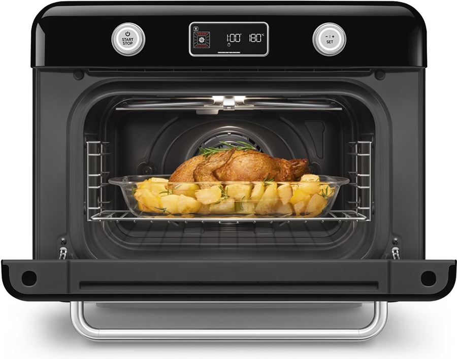 SMEG COF01BLEU Vrijstaande Combi Stoomoven 50's Style - Glanzend Zwart  9