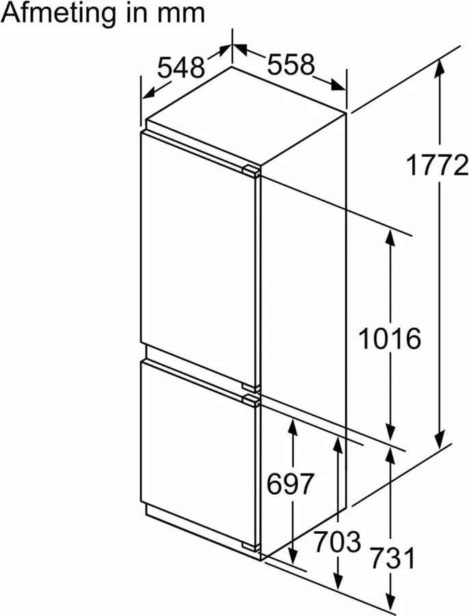 Siemens KI86NEDD0 iQ500 extraKlasse Inbouw Koel-vriescombinatie 15