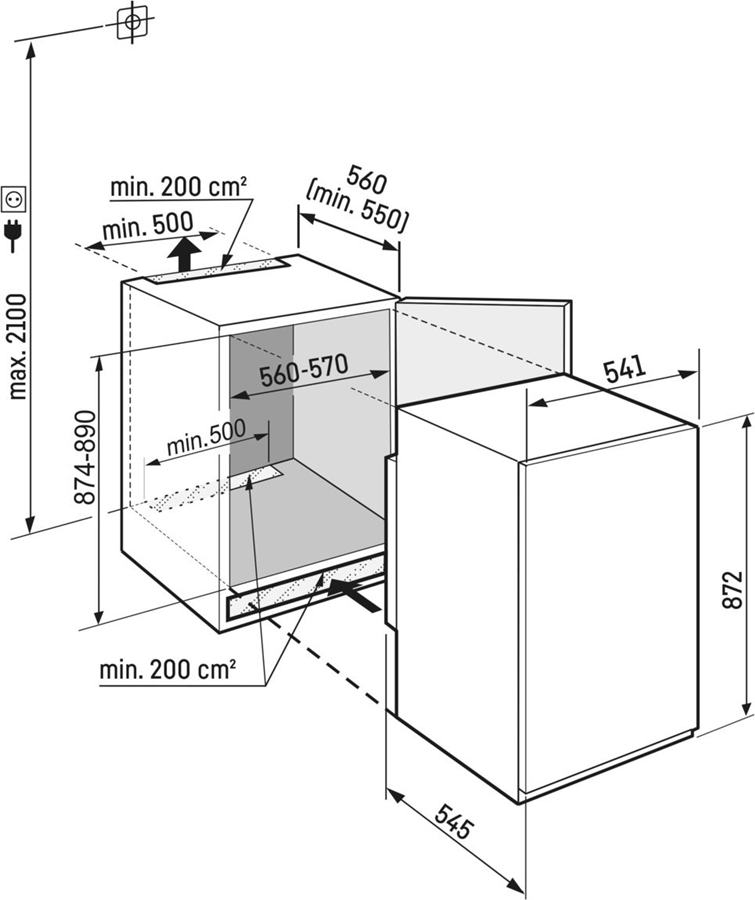 Liebherr IFSd 3904 Pure Integreerbare Diepvrieskast 2