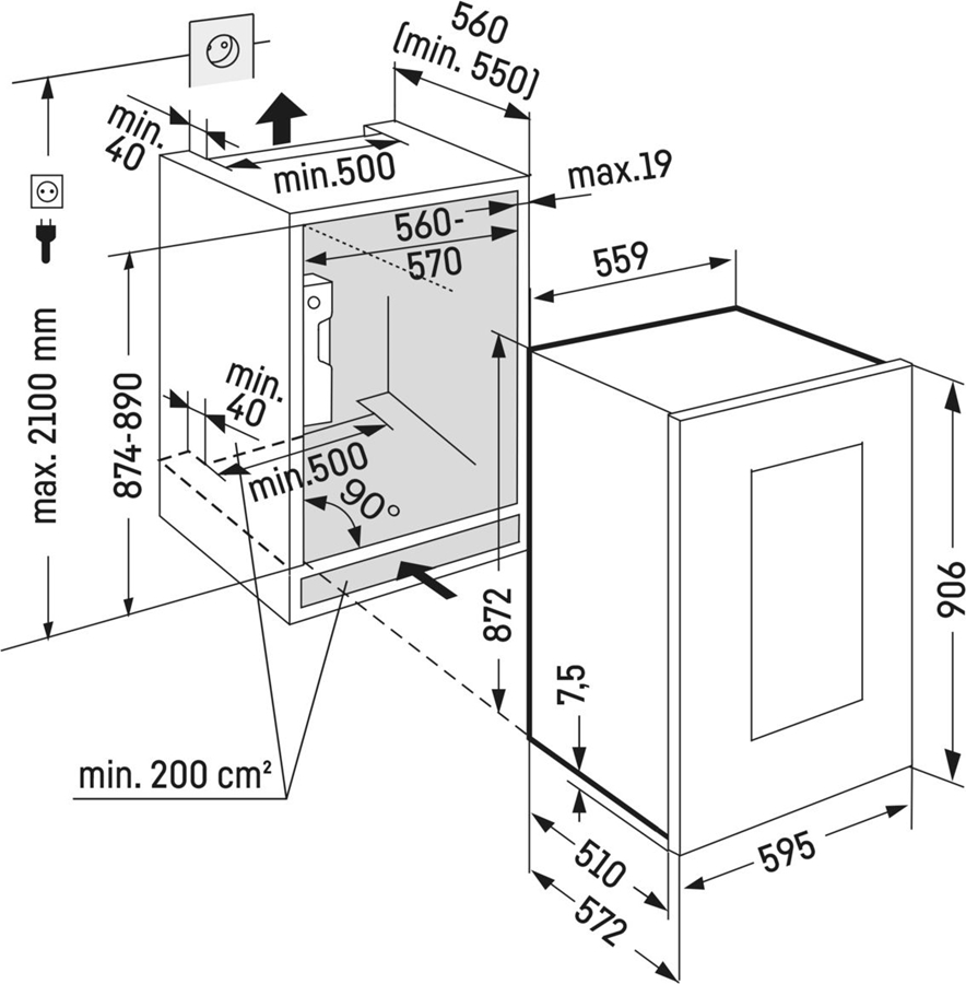 Liebherr EWTgb 1683 Vinidor Inbouwbare Wijnklimaatkast 2