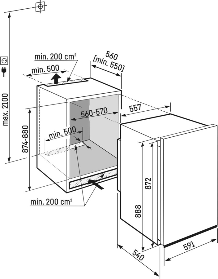 Liebherr DRe 3901 Pure Inbouw Koelkast  2