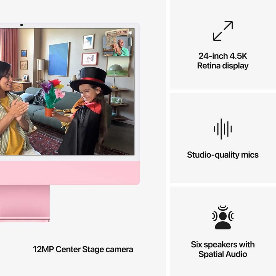 Apple iMac 24" Roze (2024) – M4 chip, 8 CPU/GPU, 16GB/256GB SSD 6