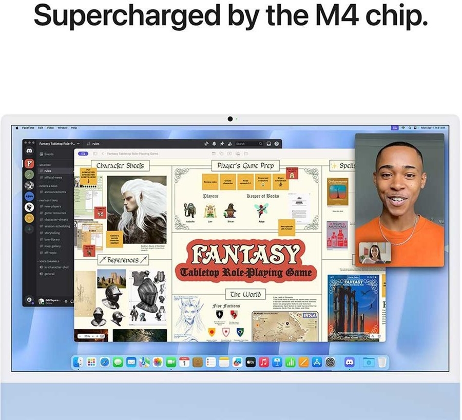 Apple iMac 24" Blauw (2024) – M4 chip, 10 CPU/GPU, 16GB/256GB SSD 5