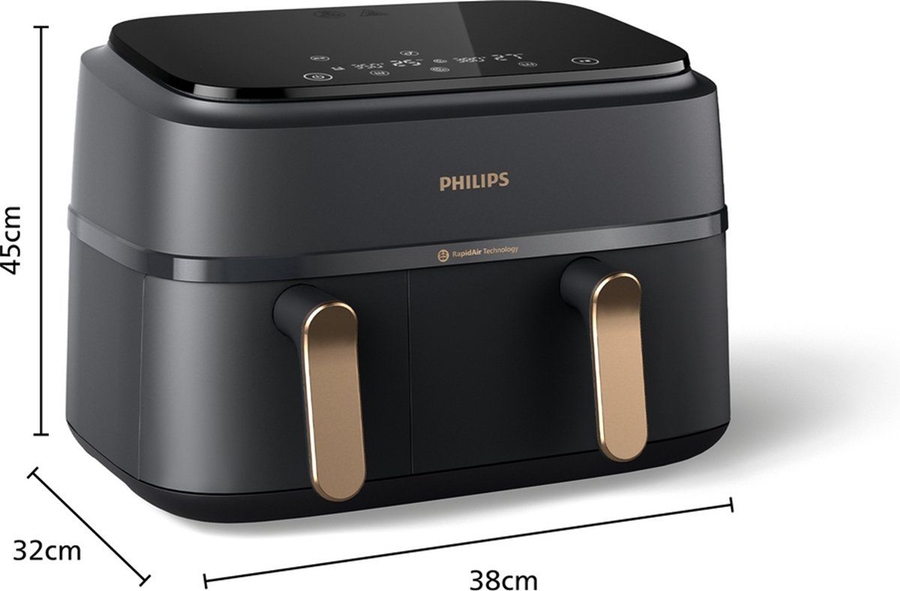 Philips NA352/04 3000 Serie Airfryer - Heteluchtfriteuse met 2 Manden 3