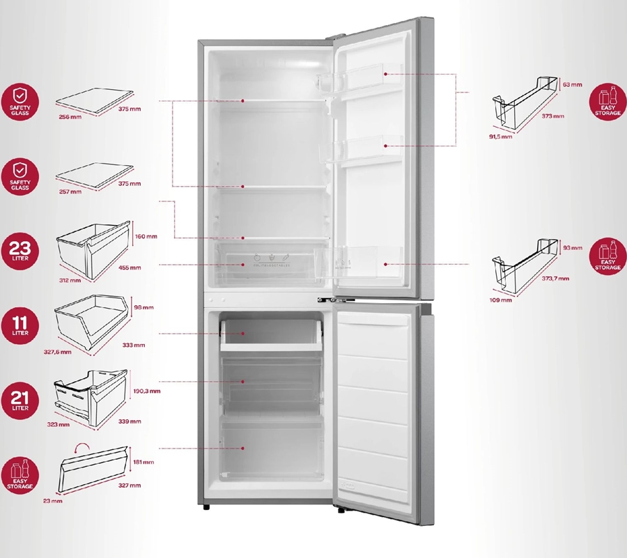 Inventum KV1500S Koel-vriescombinatie 14