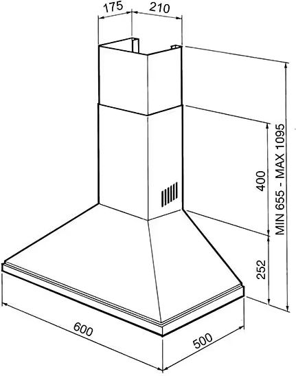 SMEG KSED65XE Universeel Esthetisch Wandkap - Afzuigkap - 60 cm 2