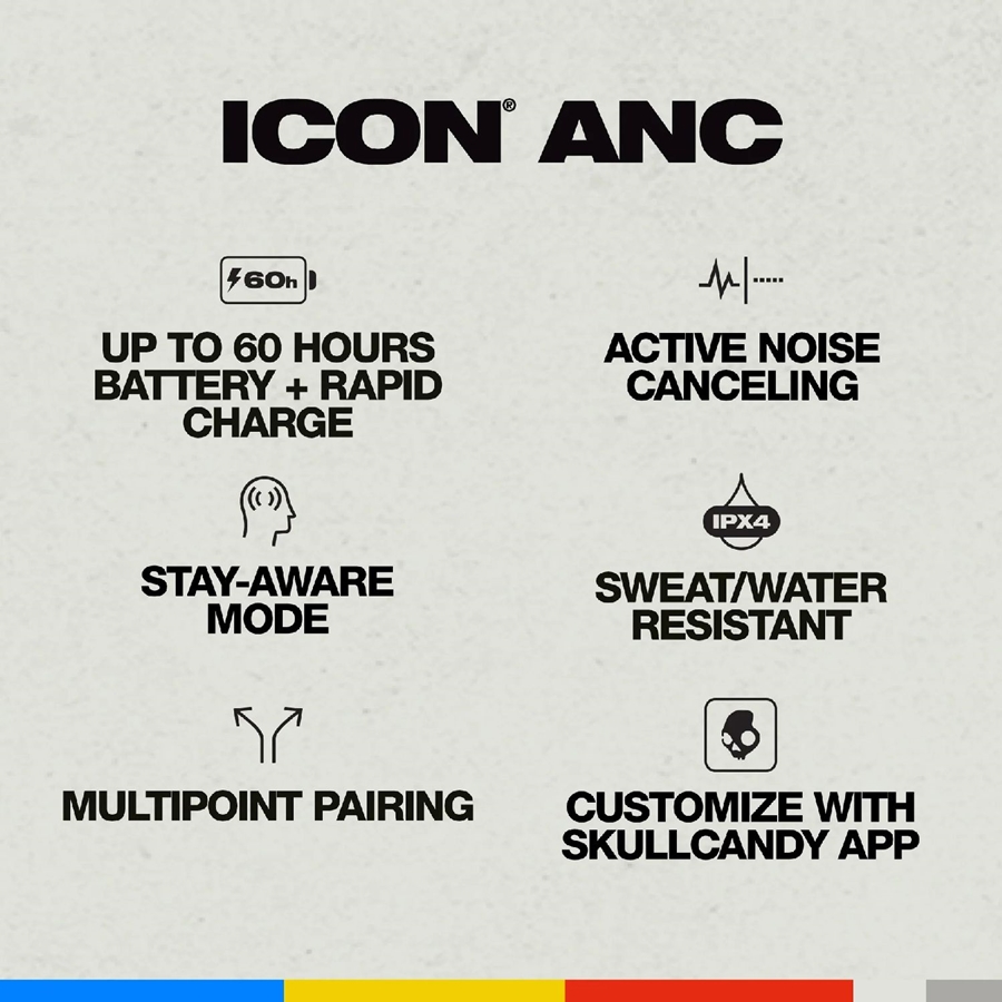 Skullcandy Icon ANC on-ear koptelefoon - Zwart 6