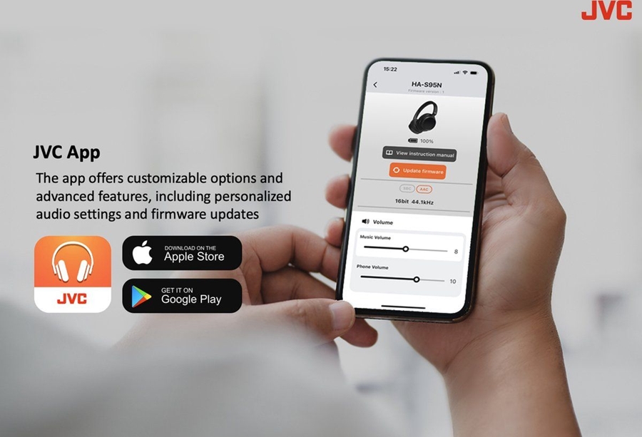 JVC HA-S75N Active Noise Cancelling over-ear koptelefoon 8