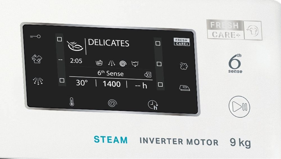 Whirlpool FFD 9489E BSV BE FreshCare+ Steam Wasmachine 7