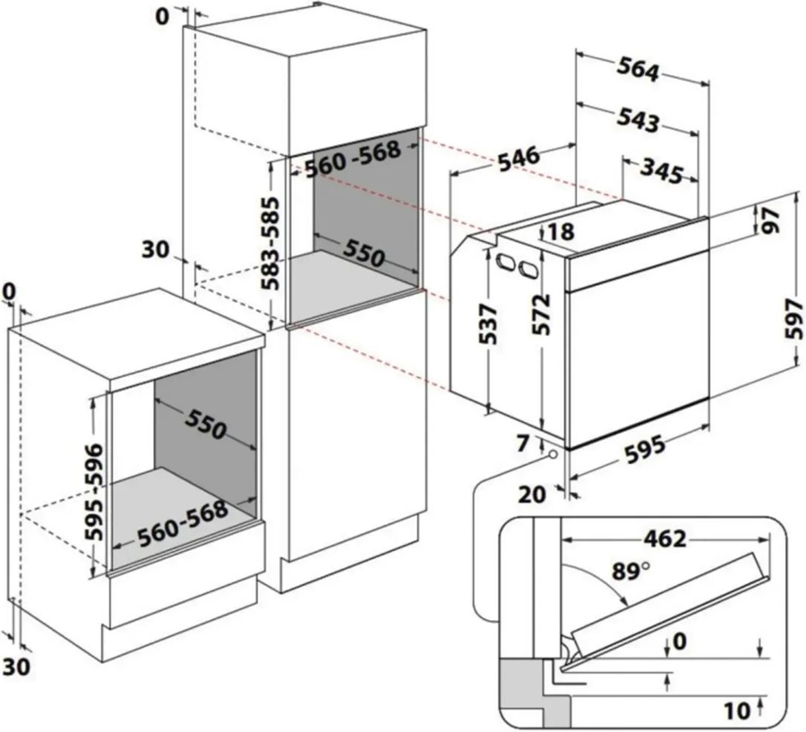 Whirlpool WOI4S8PM1SXA Inbouw Electrische Bakoven 2