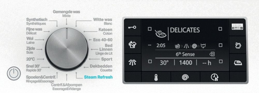 Whirlpool FFD 10489E BV BE FreshCare+ Steam Wasmachine 8