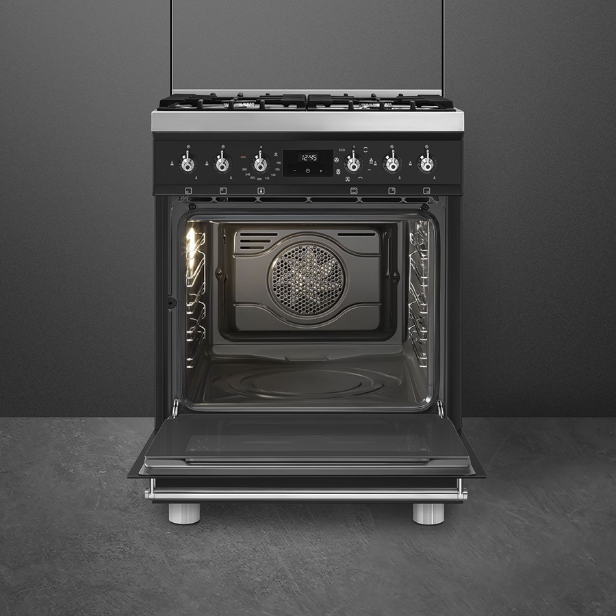 SMEG C6GMMBNLK2 Classici Gasfornuis met Elektrische Oven - Mat Zwart 3
